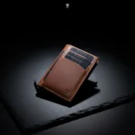 Super Slim Bi-Fold Card Holder Genuine Leather Wallet (The Cosmic)