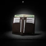 Super Slim Bi-Fold Card Holder Genuine Leather Wallet (The Cosmic)