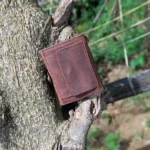 Zomidar Super Slim Snap Button Bi-Fold Antique Leather Wallet (The Cosmic)