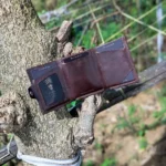 Zomidar Super Slim Snap Button Bi-Fold Antique Leather Wallet (The Cosmic)