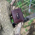 Zomidar Super Slim Snap Button Bi-Fold Antique Leather Wallet (The Cosmic)