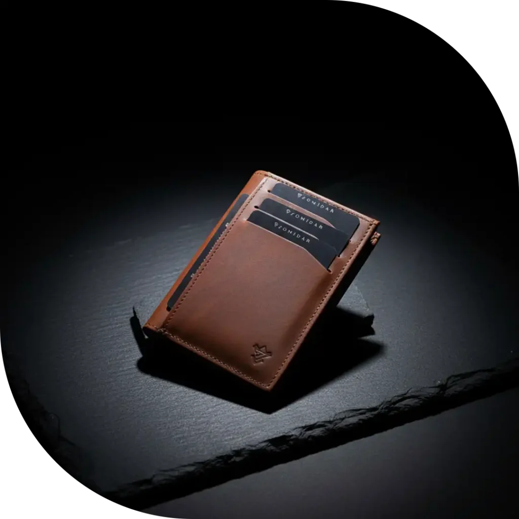 Super Slim Bi-Fold Card Holder Genuine Leather Wallet (The Cosmic)