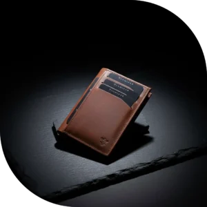 Super Slim Bi-Fold Card Holder Genuine Leather Wallet (The Cosmic)
