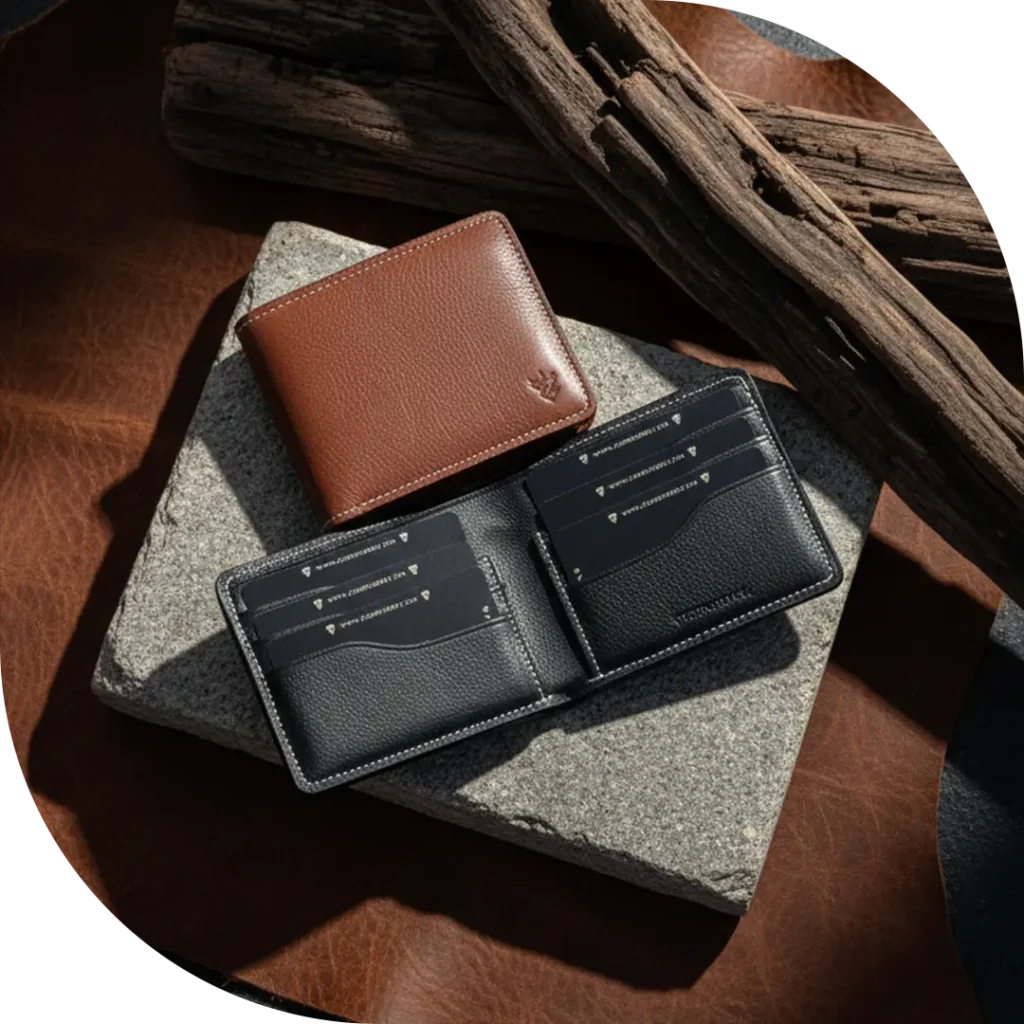 Zomidar Classic Bi-Fold Premium Leather Wallet (The Horizon)