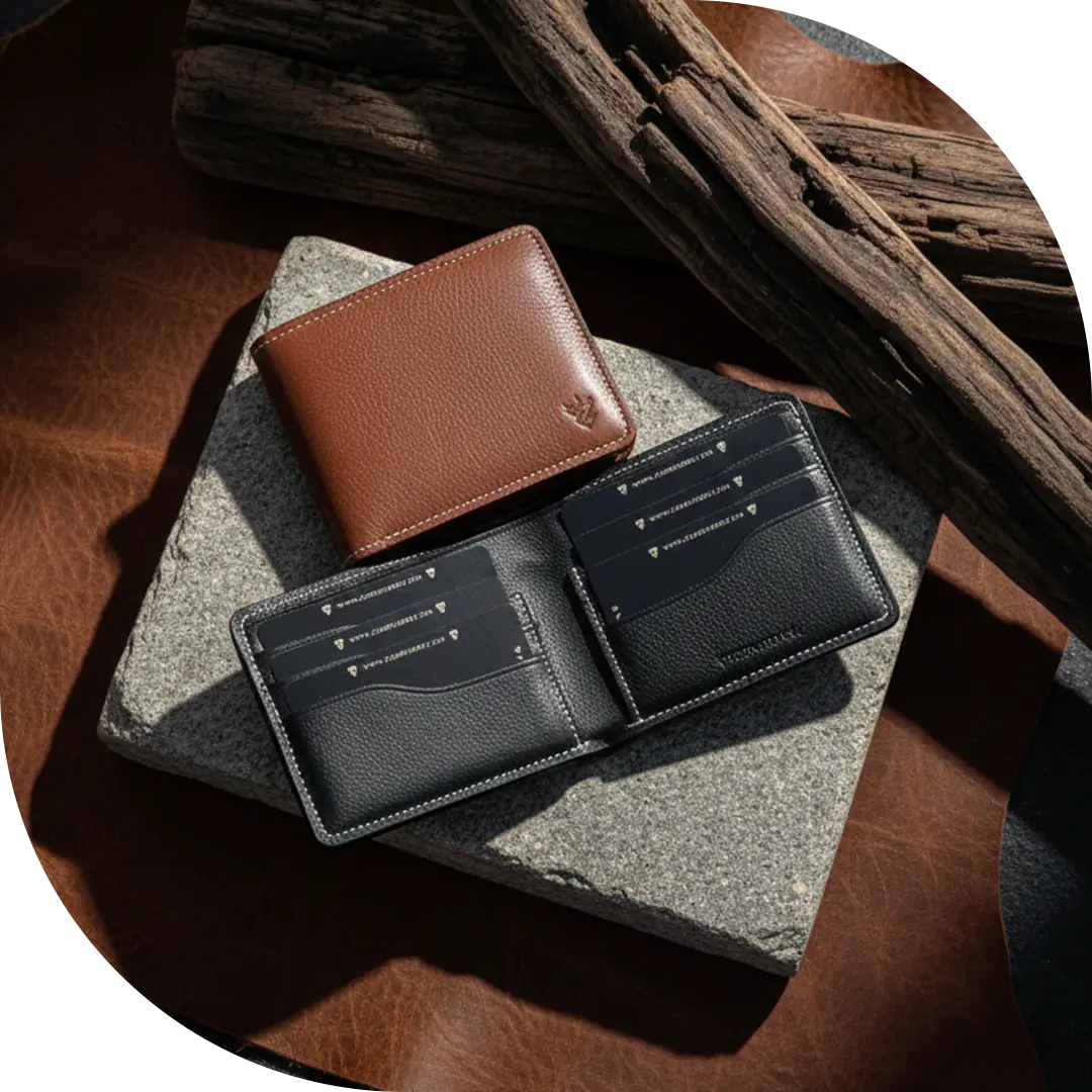 Zomidar Classic Bi-Fold Premium Leather Wallet (The Horizon)