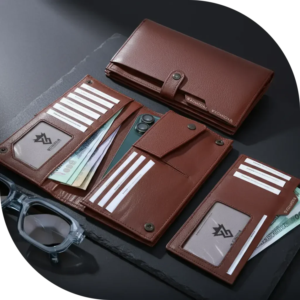Zomidar MultiFunctional Premium Leather Long Wallet (The Treasury)