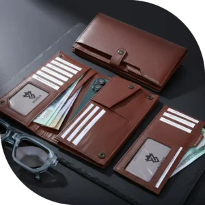 Zomidar MultiFunctional Premium Leather Long Wallet (The Treasury)