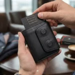 The PopMag: Mini Magnetic Card Holder Leather Wallet