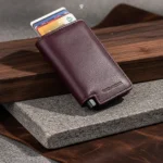 Ultra-Slim Leather Card Holder with Money Clip - The Rapid