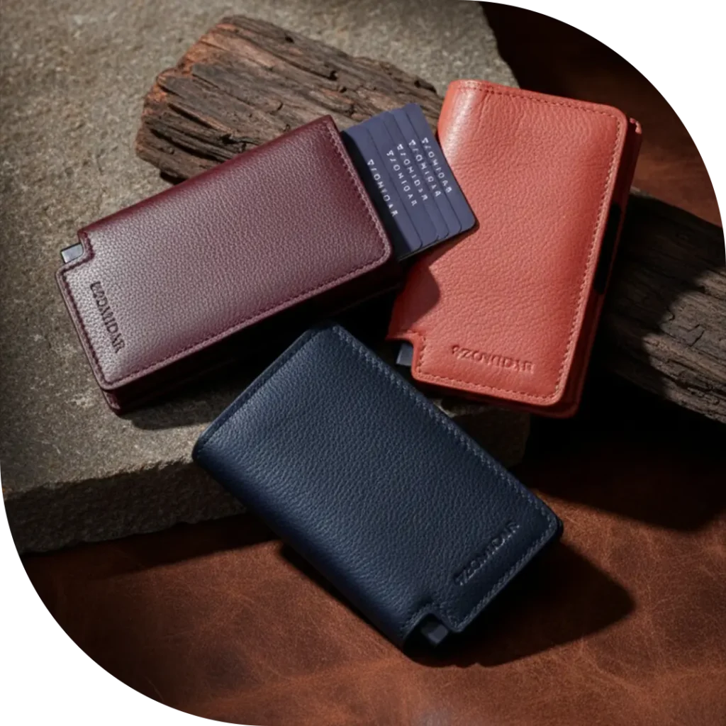 Ultra-Slim Leather Card Holder with Money Clip - The Rapid