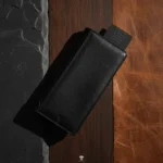 Zomidar Alpha Black leather long wallet with pop up card holder