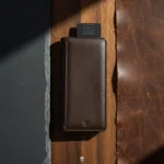 Zomidar Alpha Black leather long wallet with pop up card holder