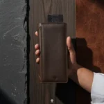 Men's long wallet with back hand strap and gripper